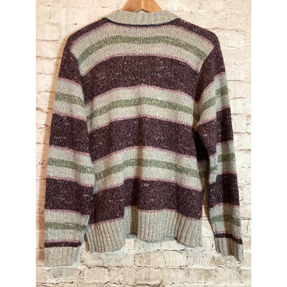 Vintage Baxter Wells Sweater Womens Large Cottage Leaf Printed Bobble Embroidery - Picture 11 of 13